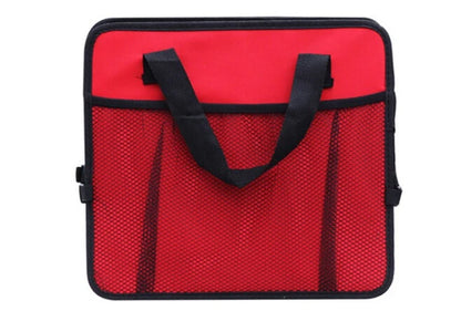 CHIZIYO Portable Foldable Multi Compartment Fabric Car Truck Storage Basket Trunk Organizer And Cooler Set Car Trunk Organizer
